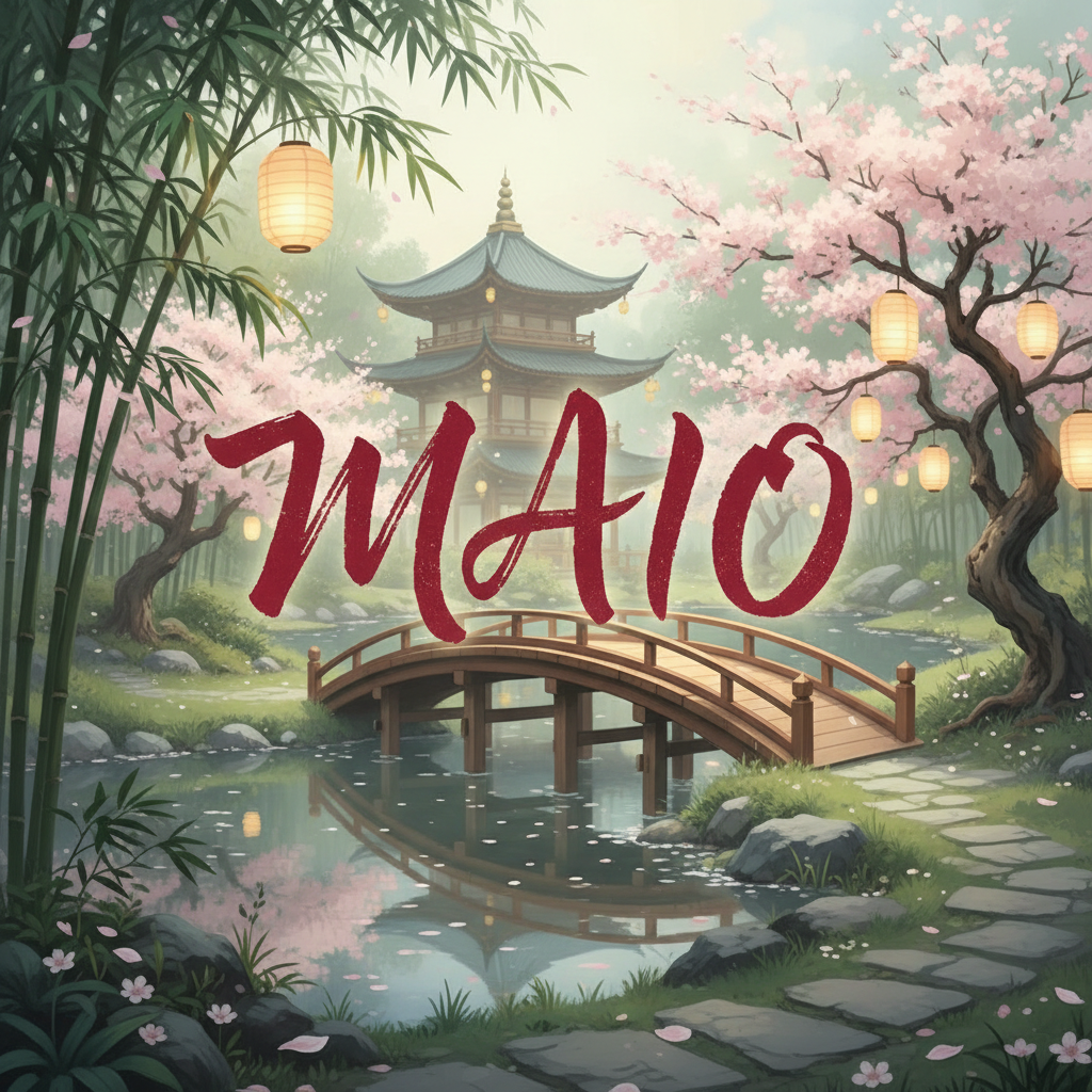 imagem escrito Maio e com fundo oriental